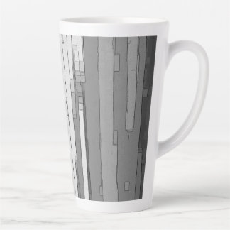 Greyscale Abstract B&W Art Latte Mug