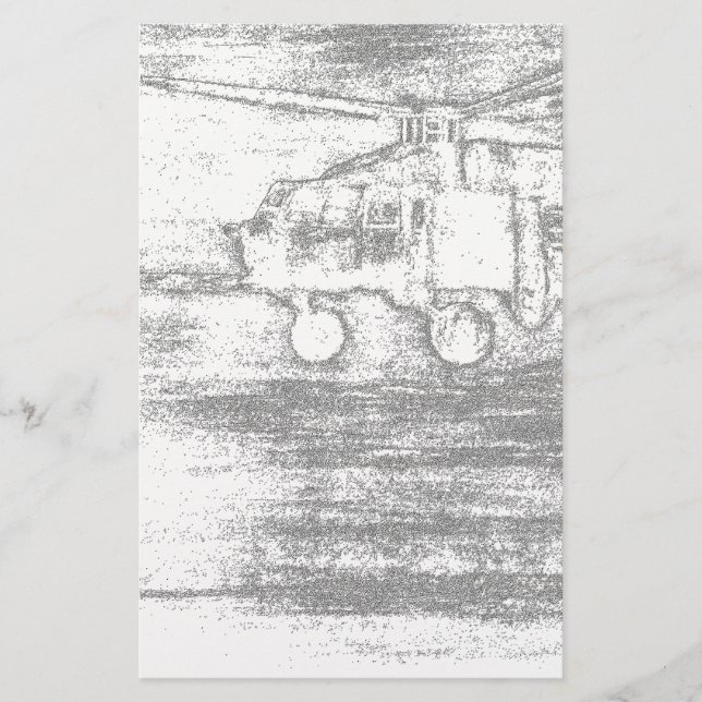 Greyscale chopper stationery (Front)