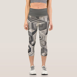 Greyscale Geometrics Capri Leggings