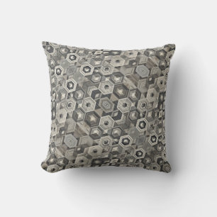 Greyscale Geometrics Cushion