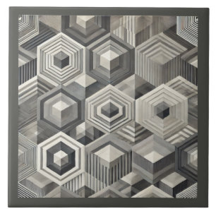 Greyscale Geometrics Tile