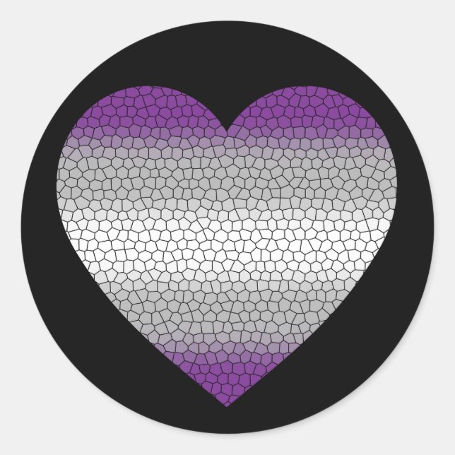 Greysexual Heart Classic Round Sticker (Front)