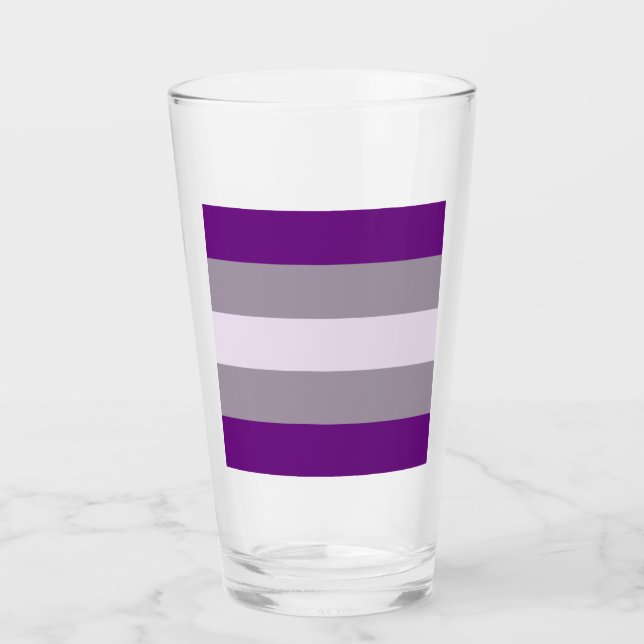 Greysexual Pride Flag Glass (Front)