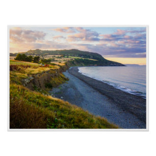 Greystones Beach Ireland Wall Art   Coastal Poster