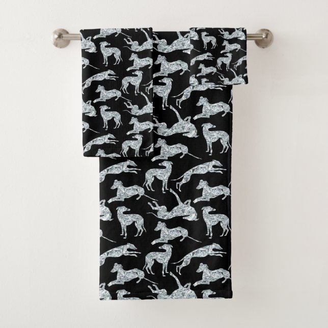 Greyt Diamond Greyhounds Bath Towel Set (Insitu)