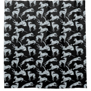 Greyt Diamond Greyhounds Shower Curtain