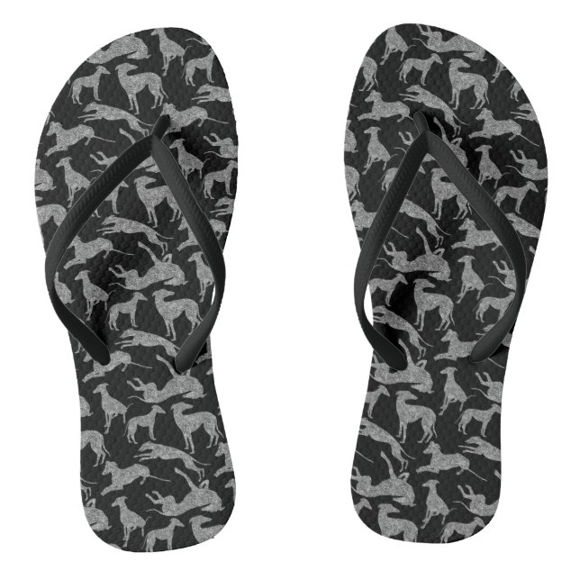 Greyt Glitter-look Greyhounds Flip Flops (Footbed)