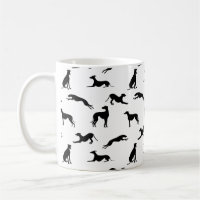 Greyt Greyhound Silhouettes - Black on White