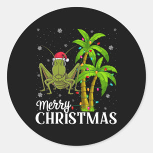 Grhopper Lovers Men Women Christmas Tree Lights Be Classic Round Sticker