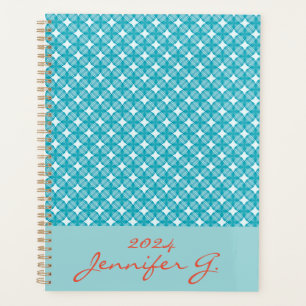 Grid and Stars Gingham Pattern 2 Planner