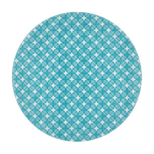 Grid and Stars Gingham Pattern Cutting Board