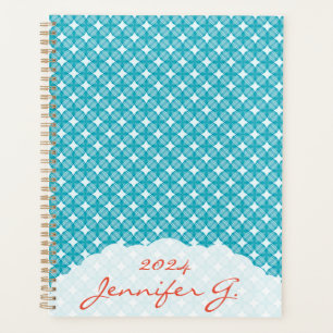 Grid and Stars Gingham Pattern Planner