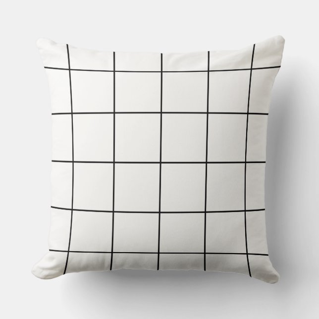 Grid Black and White Cushion (Front)
