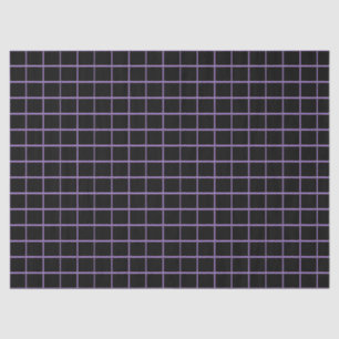 Grid black purple line tissue paper