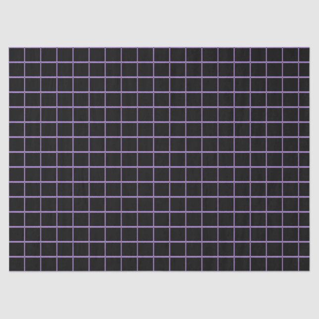 Grid black purple line tissue paper (Front)
