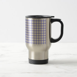 grid blue travel mug