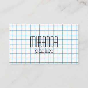 Grid Graph Paper Business Card