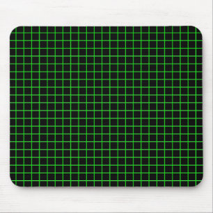 grid green mouse mat