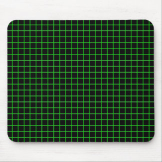 grid green mouse mat