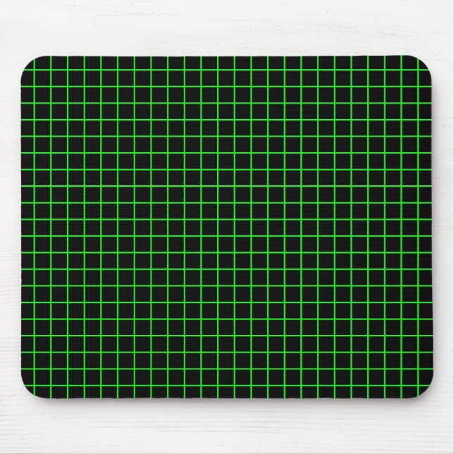 grid green mouse mat (Front)
