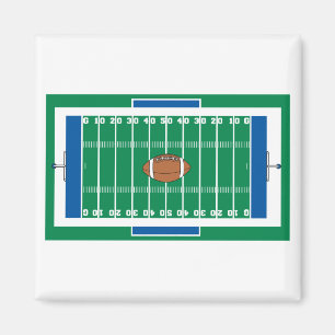 grid iron football field graphic magnet