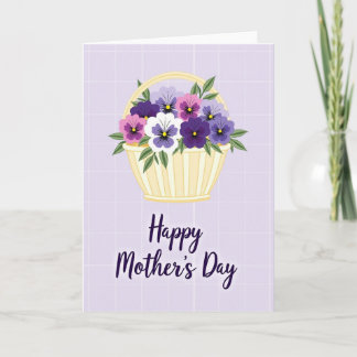 Grid Lavender Floral Card