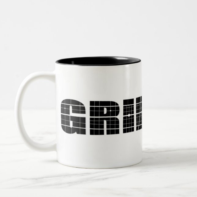 Grid Life Two-Tone Coffee Mug (Left)