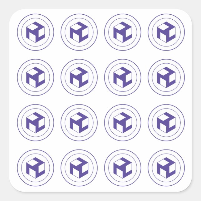 Grid of  Antahkaranas  -Antahkarana square -male Square Sticker (Front)