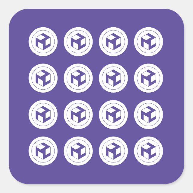 Grid of  Antahkaranas  -Antahkarana square -male Square Sticker (Front)