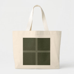 Grid Pattern Moss Green Tote Bag
