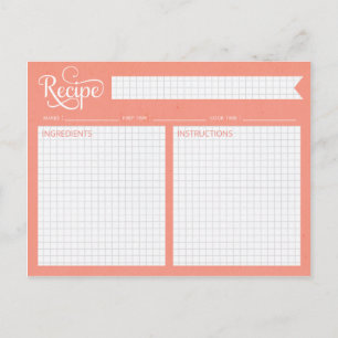 Grid Recipe Card