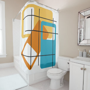 Grid Rectangles  Shower Curtain