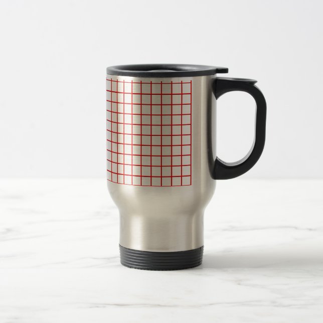 grid red travel mug (Right)