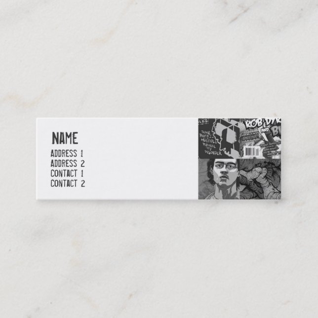 Grid - Skinny Mini Business Card (Front)