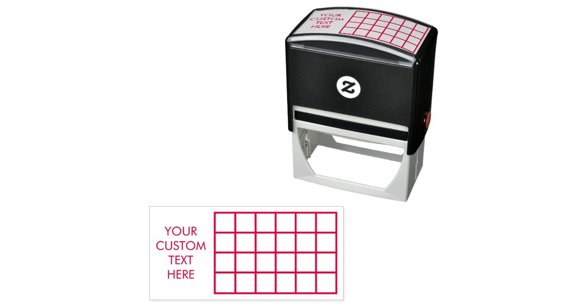 Grid Table Editable Box Personalised Office Self-inking Stamp | Zazzle