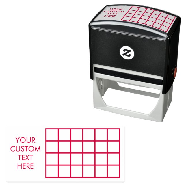 Grid Table Editable Box Personalised Office Self-inking Stamp (In Situ)