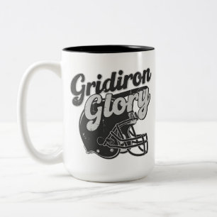 Gridiron Glory Football Two-Tone Coffee Mug