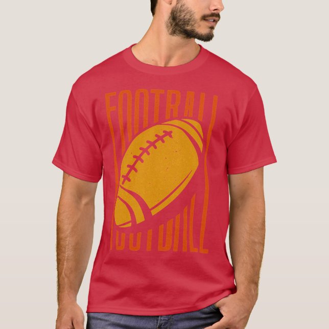 Gridiron Vintage Football Design T-Shirt (Front)