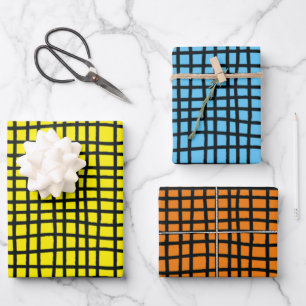 Gridlines Wrapping Paper Sheets