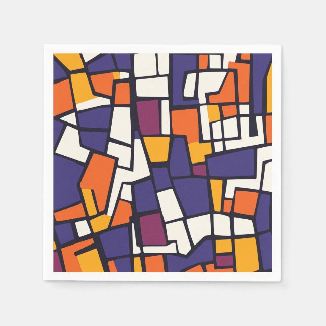 Gridlock Dream abstract Napkin (Front)