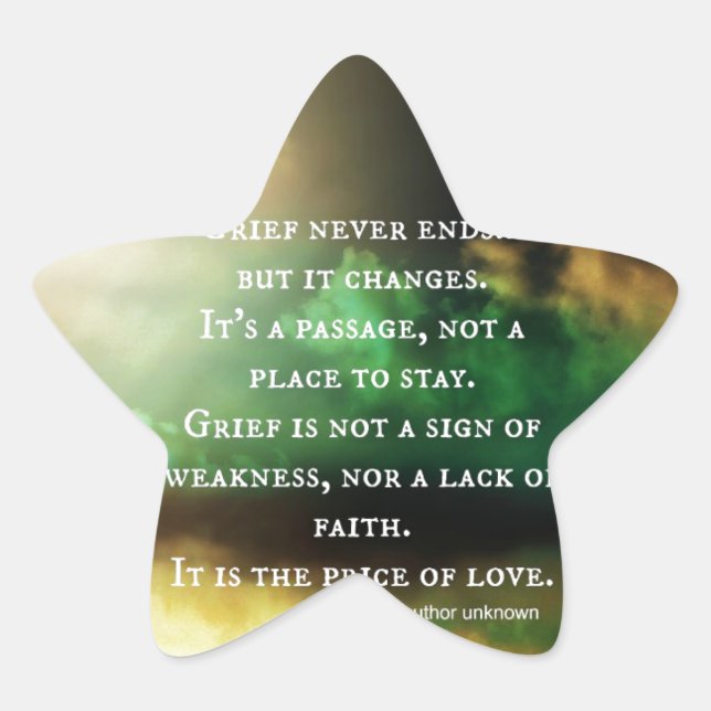 GRIEF never ends Star Sticker (Front)