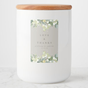 Griege Snowberry+Eucalyptus Winter Wedding Food Label