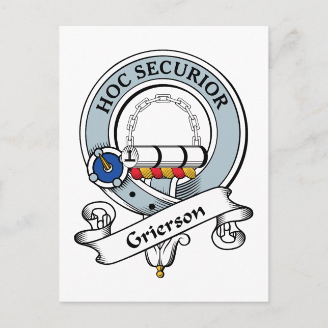 Grierson Clan Badge Postcard (Front)
