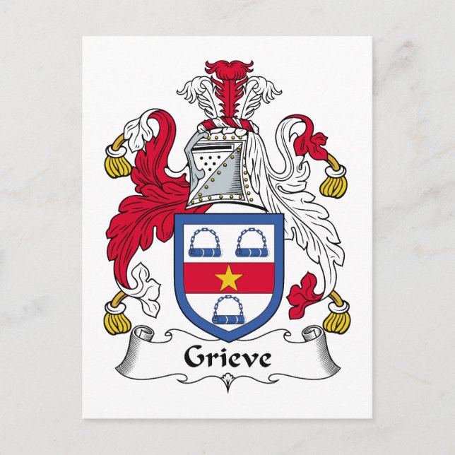 Grieve Family Crest Postcard (Front)