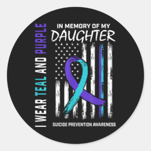 Grieving Daughter Suicide Awareness Prevention Ame Classic Round Sticker