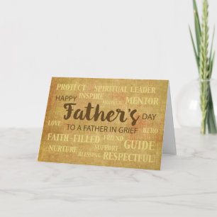 Grieving Father Religious Father's Day Qualities Card