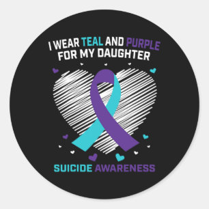 Grieving Gifts Loss Of Daughter Suicide Awareness Classic Round Sticker