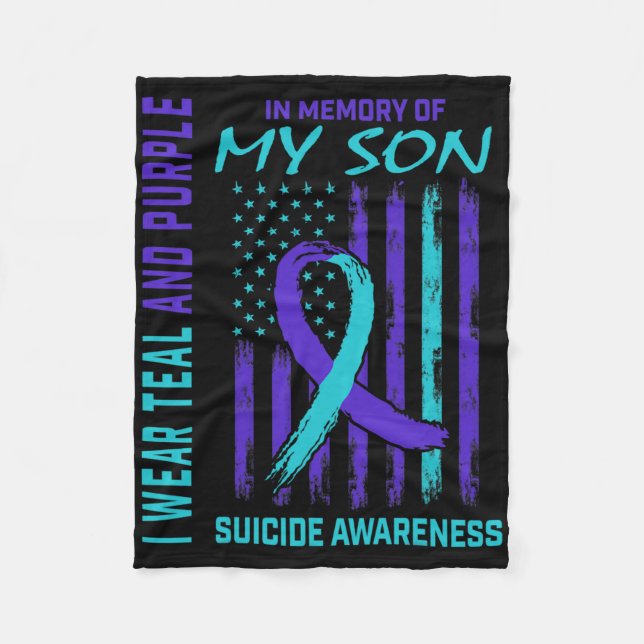 Grieving Gifts Loss Of Son Suicide Awareness Ameri Fleece Blanket (Front)