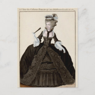 Grieving Widow 18th Century Post Card