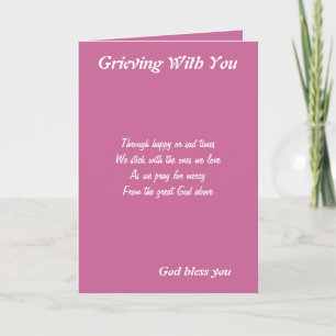 Grieving with you  greeting cards